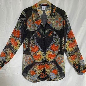 Cabi Paisley Floral Blouse